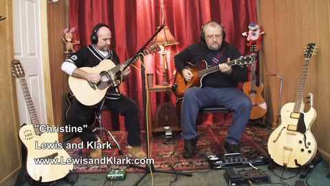 Lewis and Klark Guitar Duo in the studio